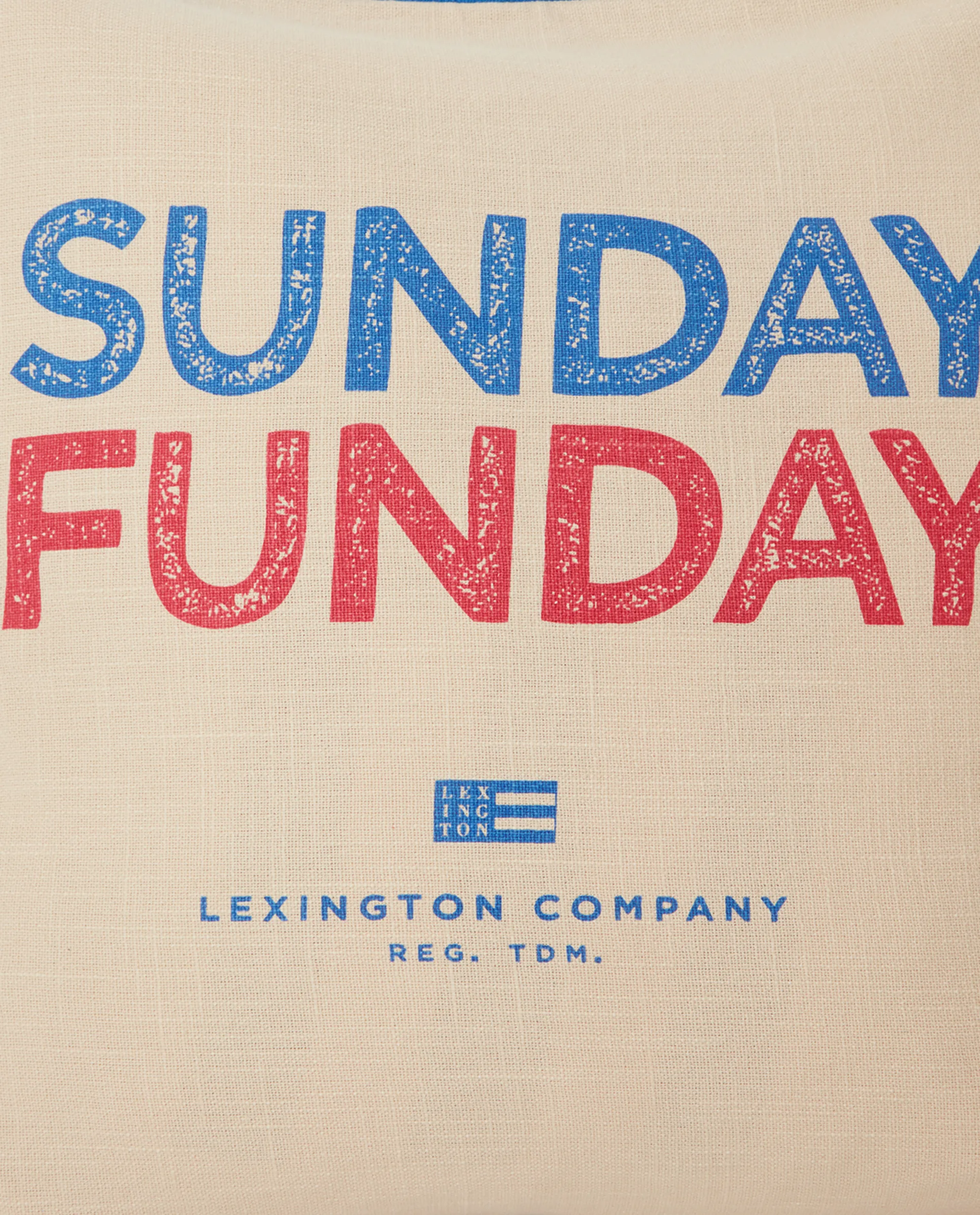 Sunday Funday Printed 枕头套 50x50 cm, Beige-blue-pink Lexington