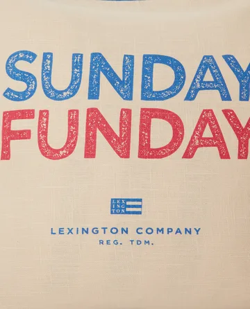 Sunday Funday Printed 枕头套 50x50 cm - Beige-blue-pink - Lexington