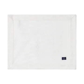 White jacquard cotton 餐垫 40x50 cm - 白色 - Lexington