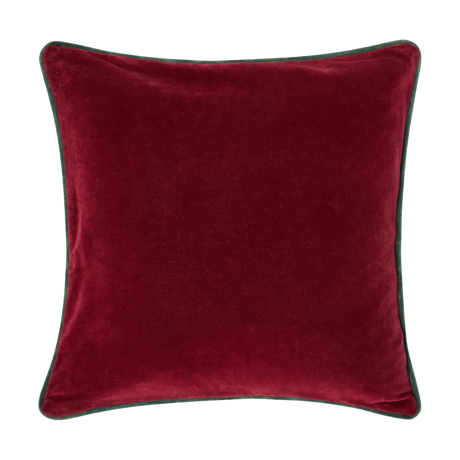 Wreath organic cotton velvet 靠枕套 50x50 cm, 红色-绿色-黄色，50x50cm Lexington