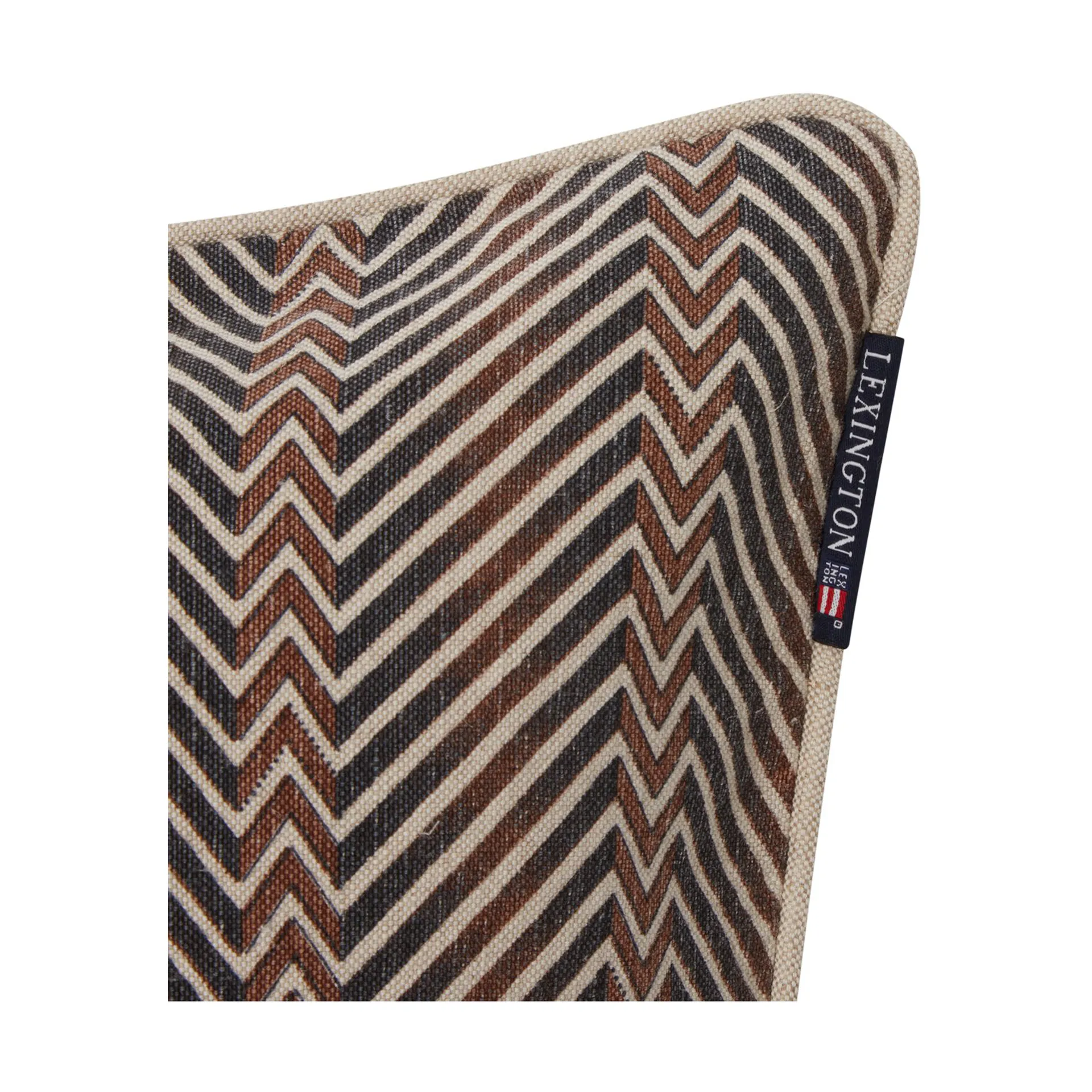 Zig Zag Printed 枕头套 50x50 cm, Brown-beige Lexington