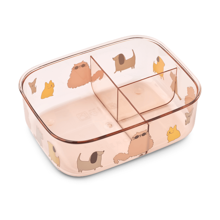 Arthur lunchbox 13.5x17 cm, 小猫和小狗-沙色 Liewood