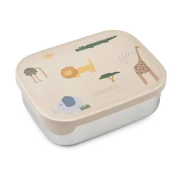 Arthur lunchbox 13.5x17 cm - Safari sandy mix - Liewood