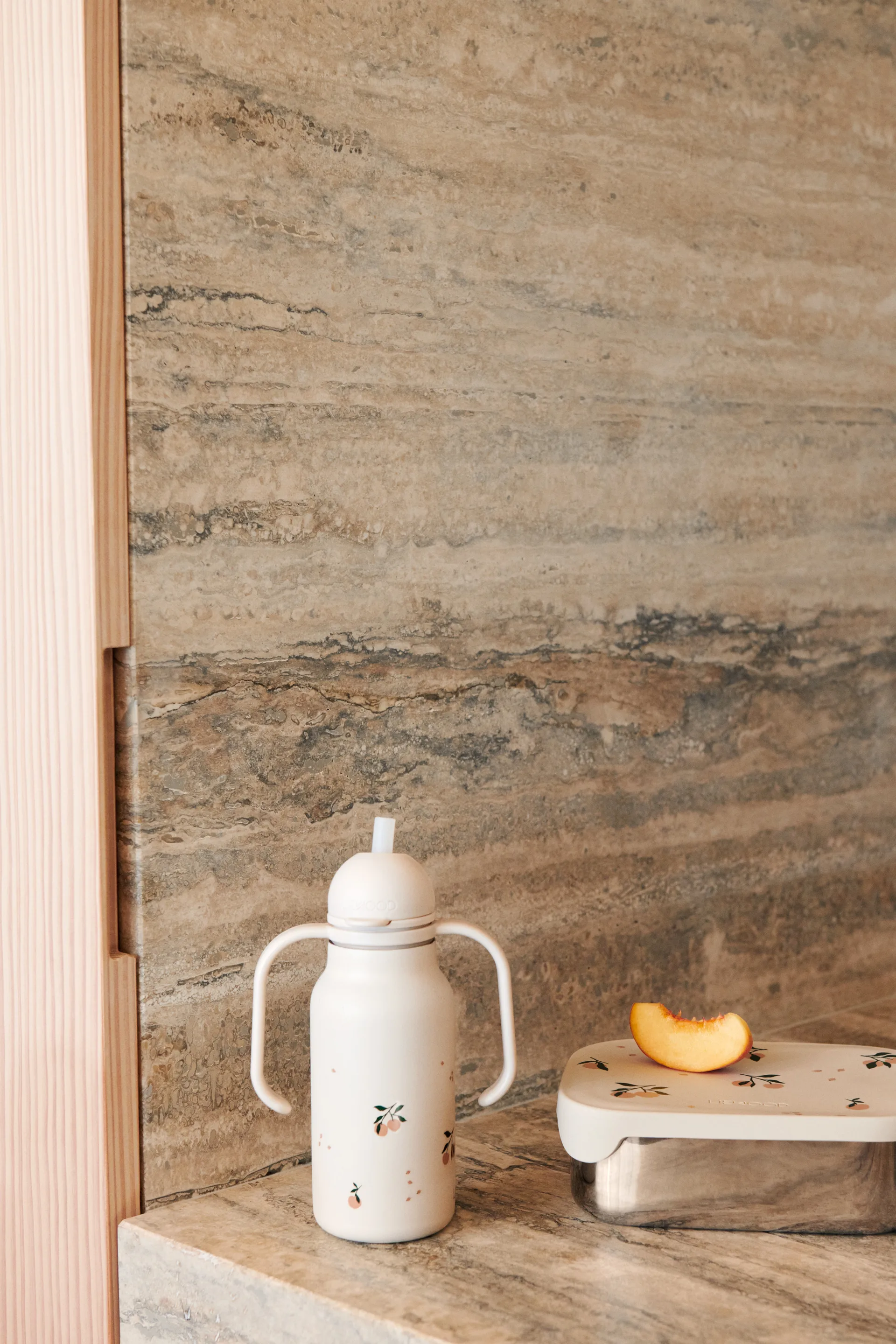 Arthur lunchbox 13.5x17 cm, 桃色-Sea shell mix Liewood