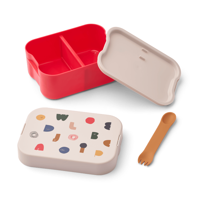 Chelsey printed lunchbox 套装 2件, 人物-沙色 Liewood