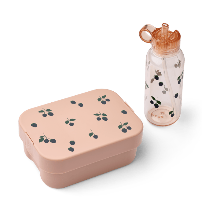 Chelsey printed lunchbox 套装 2件 - 浆果-浅托斯卡纳色 - Liewood