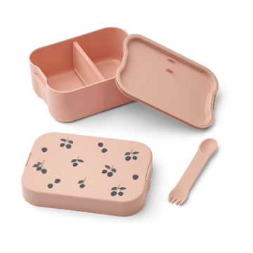 Chelsey printed lunchbox 套装 2件 - 浆果-浅托斯卡纳色 - Liewood