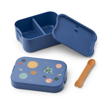 Chelsey printed lunchbox 套装 2件 - 宇宙-经典海军蓝 - Liewood