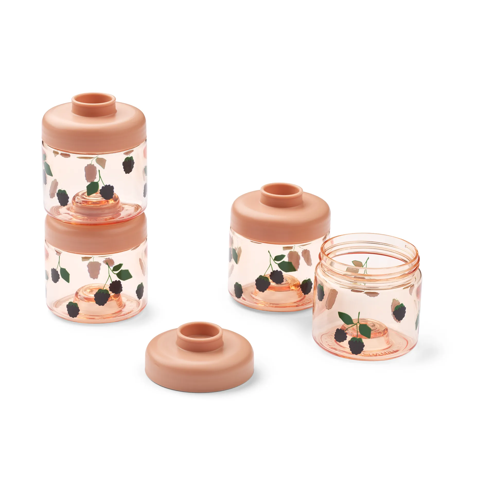 Dominique baby food jars 100 ml 四件套装, 浆果-浅托斯卡纳色 Liewood