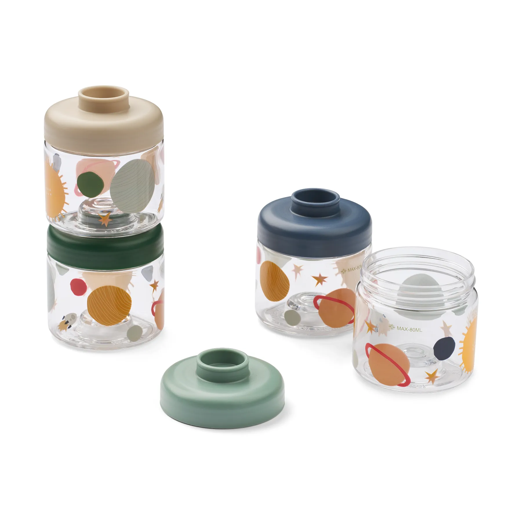 Dominique baby food jars 100 ml 四件套装, 宇宙-经典海军蓝 Liewood