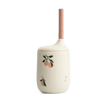 Ellis printed sippy 杯子含吸管 230ml - 桃色-Sea shell mix - Liewood