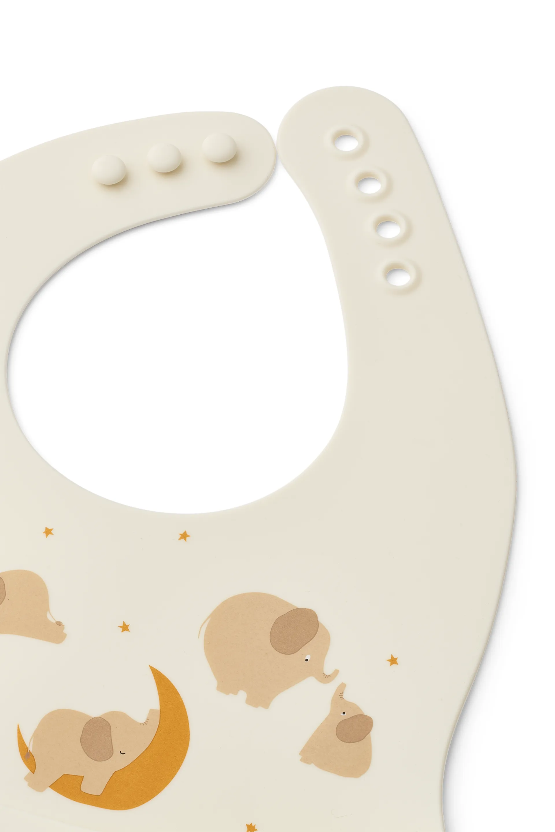 Ember printed bib 2件, 大象-奶油黄 Liewood