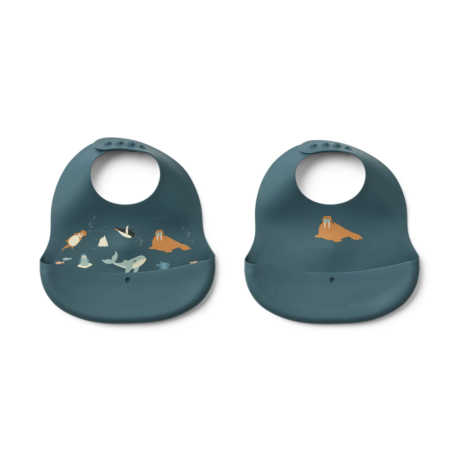 Ember printed bib 2件, 北冰洋海景 Liewood