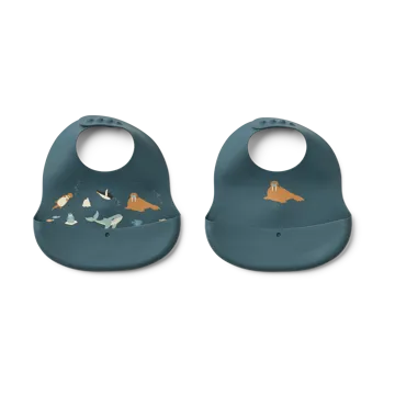 Ember printed bib 2件 - 北冰洋海景 - Liewood