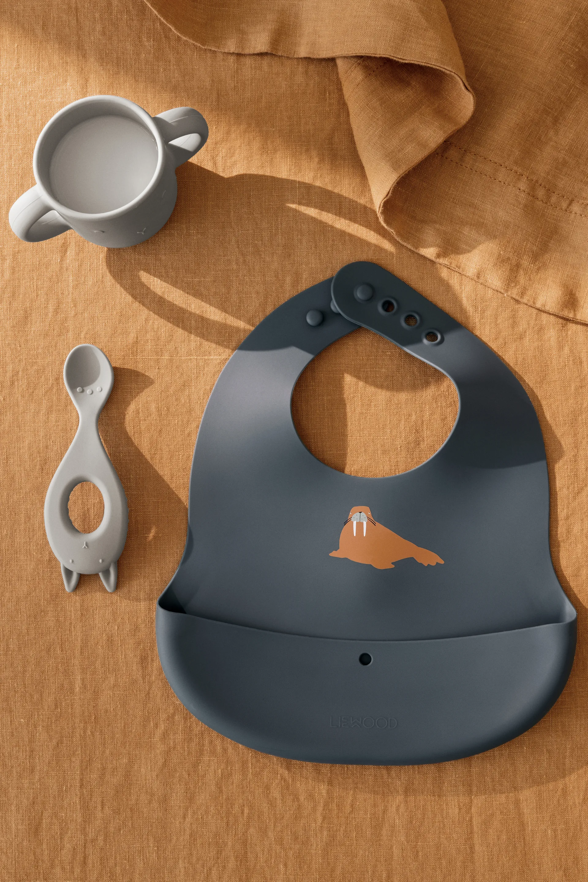 Ember printed bib 2件, 北冰洋海景 Liewood