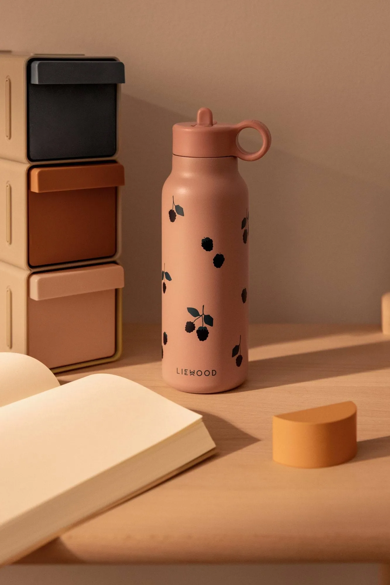 Falk 福尔克系列儿童水瓶350ml, Berry/Pale Tuscany Liewood