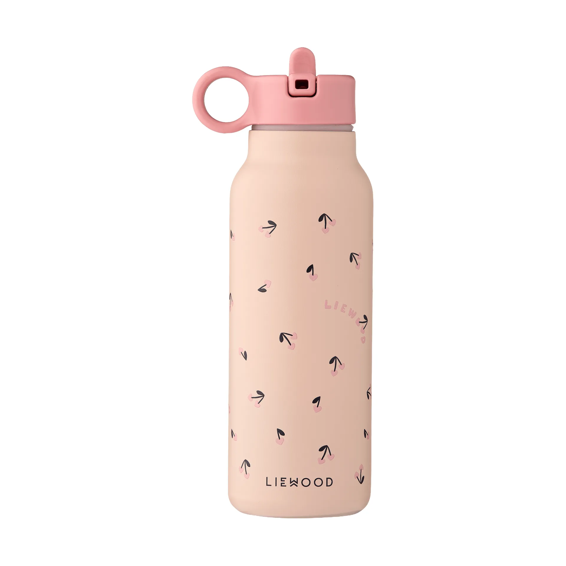 Falk 水瓶 350ml, Mini系列_樱桃心形_玫瑰色 Liewood