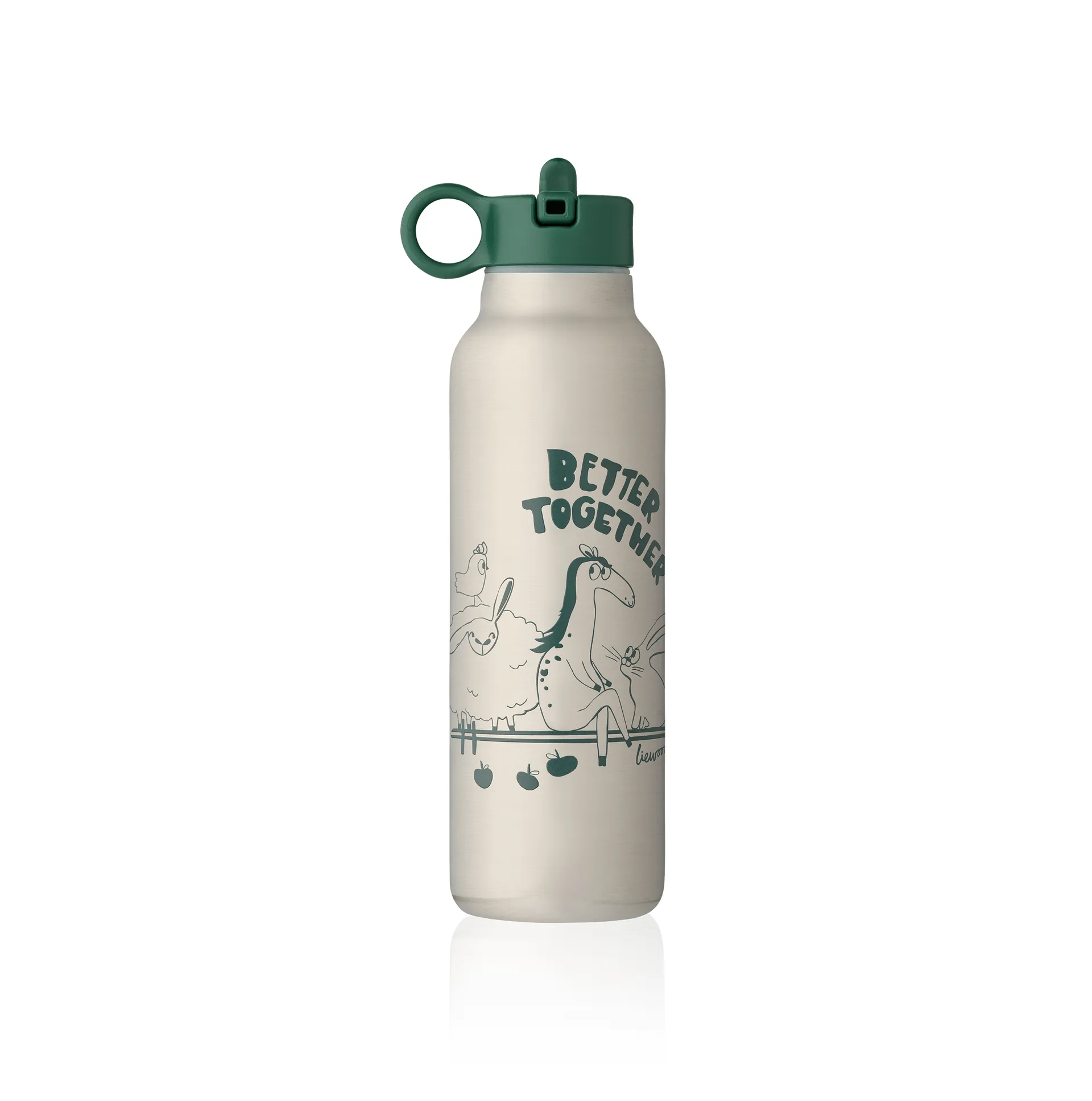 Falk北欧风格保温水壶500ml, Farm-鸽子蓝 Liewood