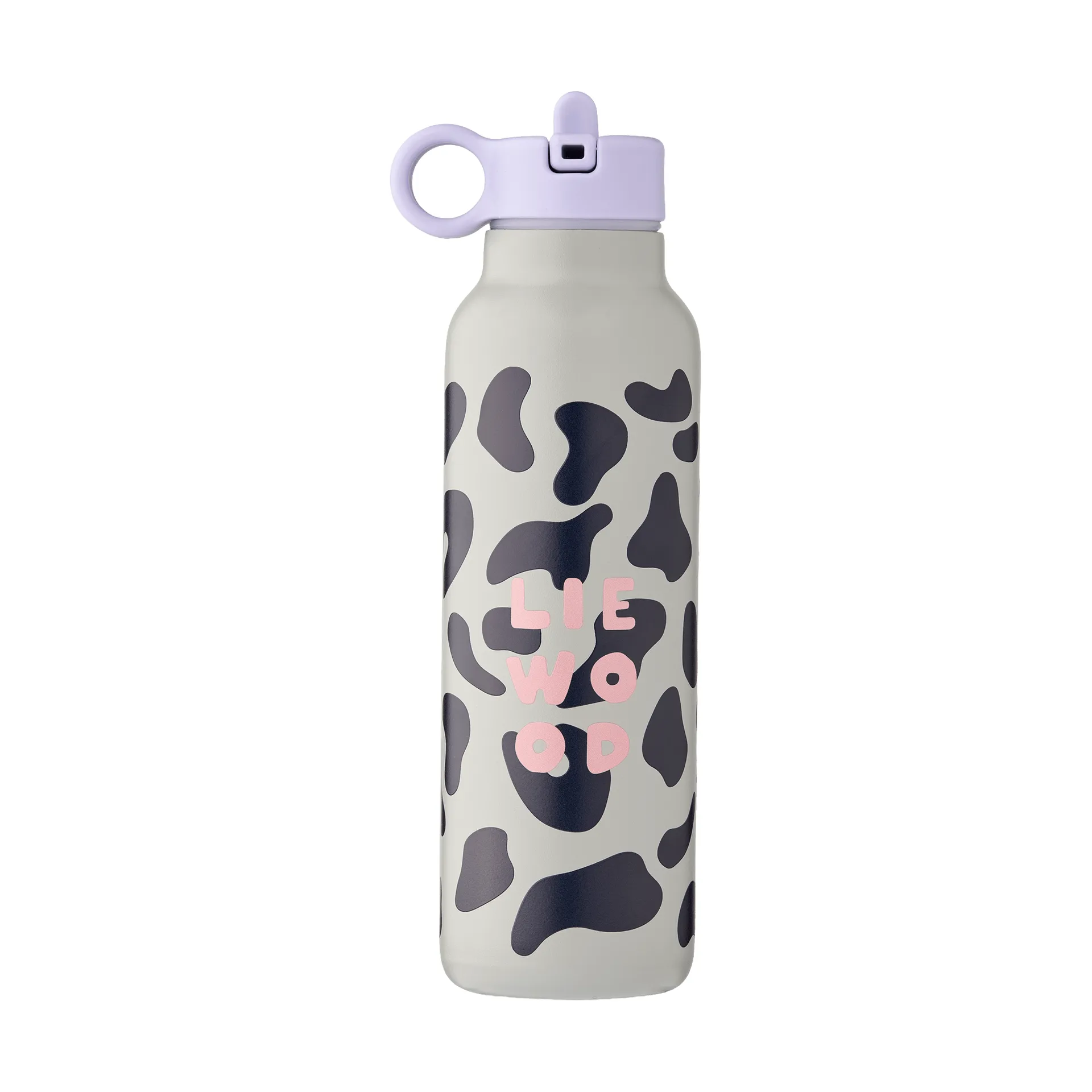 Falk北欧风格保温水壶500ml, Mega系列_狮子图案_雾色 Liewood