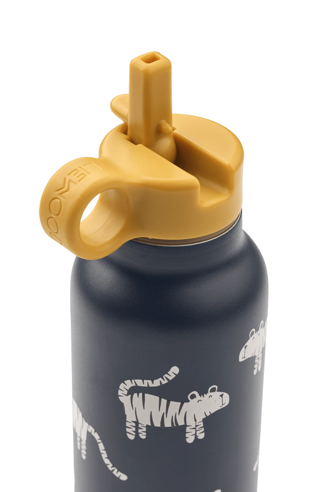 Falk北欧风格保温水壶500ml, 老虎图案_经典藏青色 Liewood