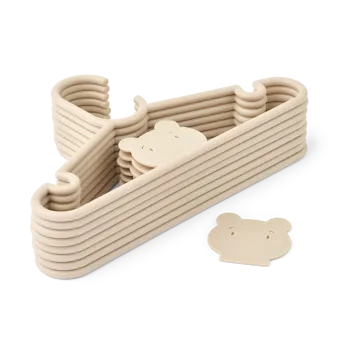 Falton Mr Bear 衣架/架子 八件套装 - 熊先生-沙色 - Liewood