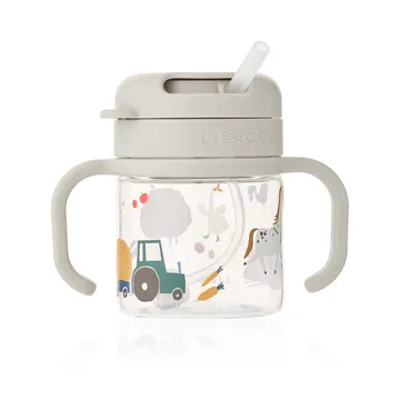 Kai Tritan 吸管学饮杯 - Farmlife-Sandy - Liewood