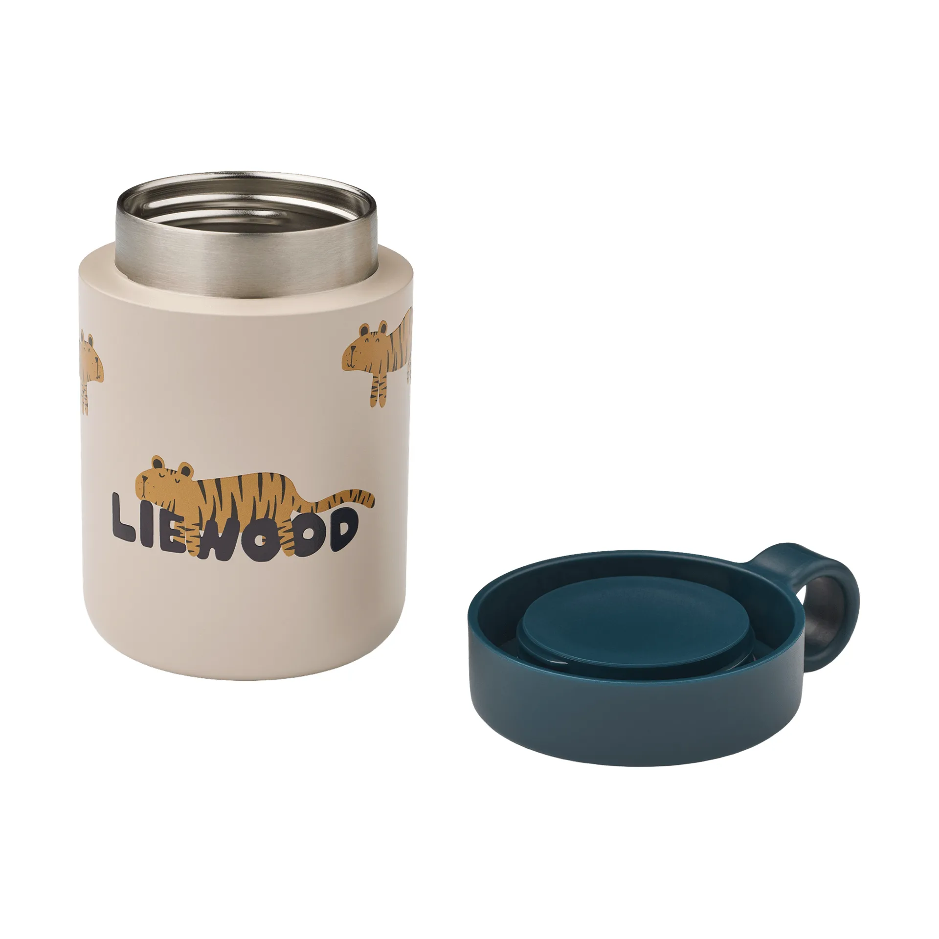 Kiani印花图案保温杯保温壶, 老虎图案_沙色 Liewood
