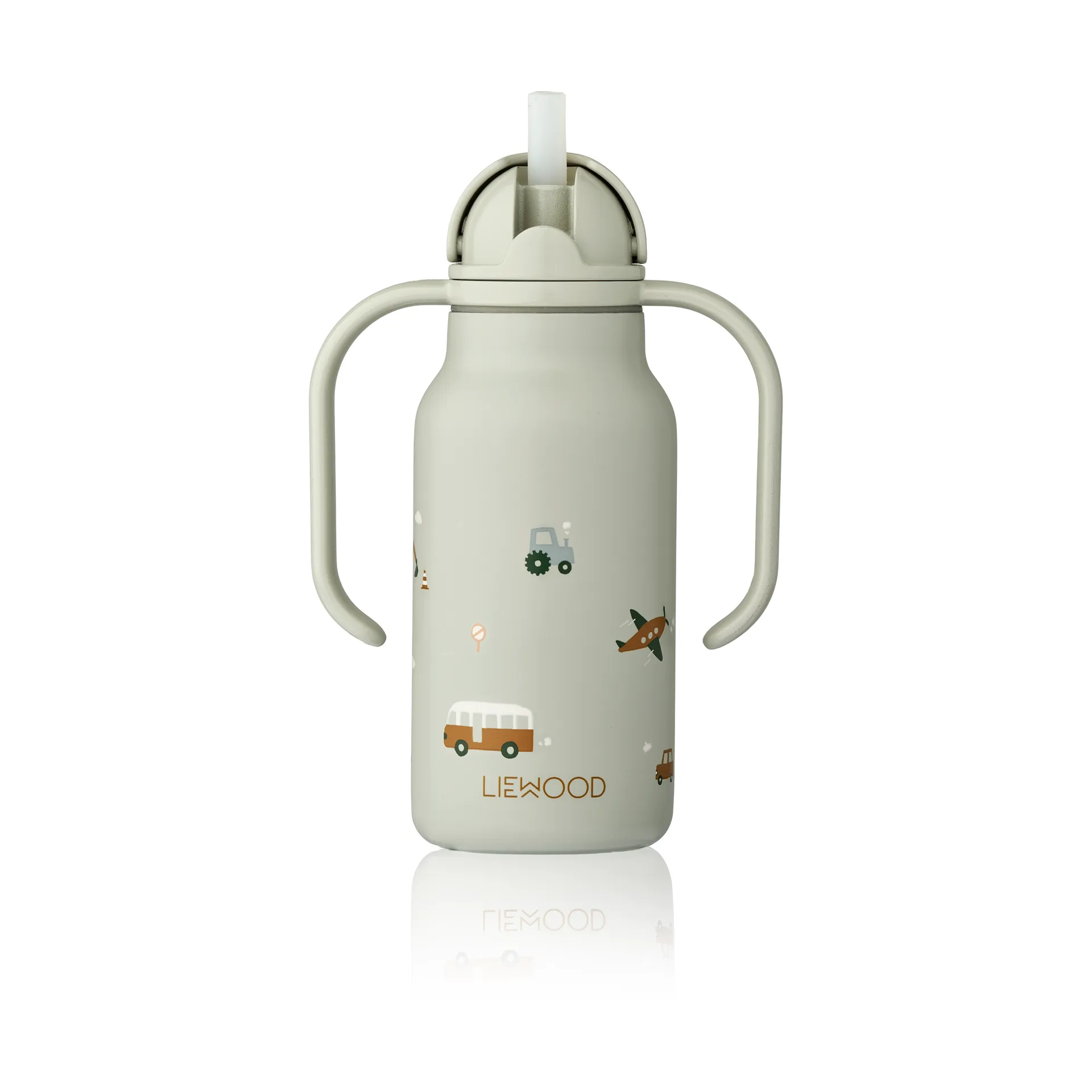 Kimmie 基米系列儿童水瓶25cl, 交通工具主题_鸽子蓝 Liewood