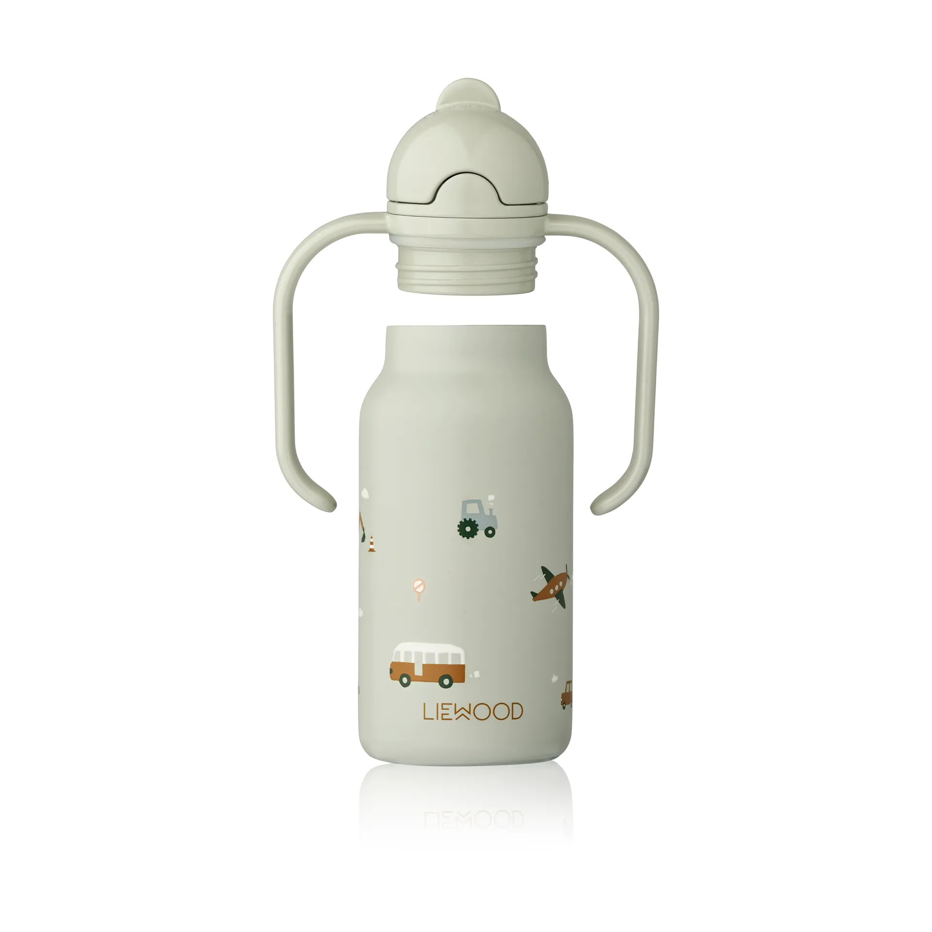Kimmie 基米系列儿童水瓶25cl, 交通工具主题_鸽子蓝 Liewood
