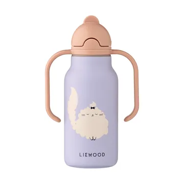 Kimmie 基米系列儿童水瓶25cl - 猫咪图案_暖丁香紫色 - Liewood