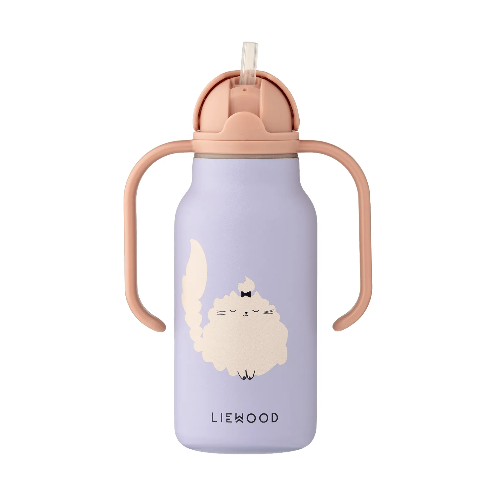 Kimmie 基米系列儿童水瓶25cl, 猫咪图案_暖丁香紫色 Liewood