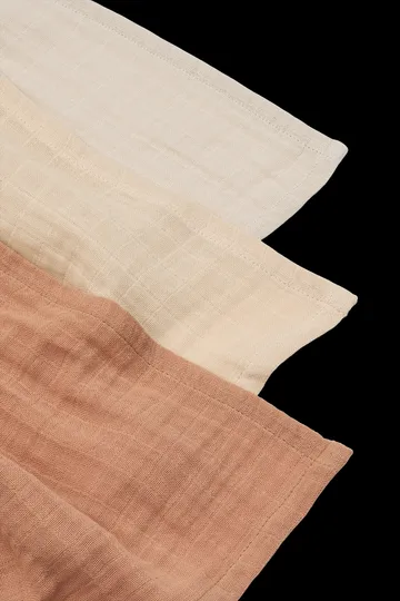 Lewis 平纹细布毯 3件装65x65cm - 托斯卡纳玫瑰色混色 - Liewood