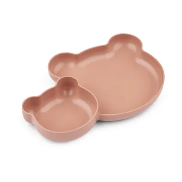 Magus Bear Divider 餐盘 2件套 - 浅托斯卡纳色 - Liewood