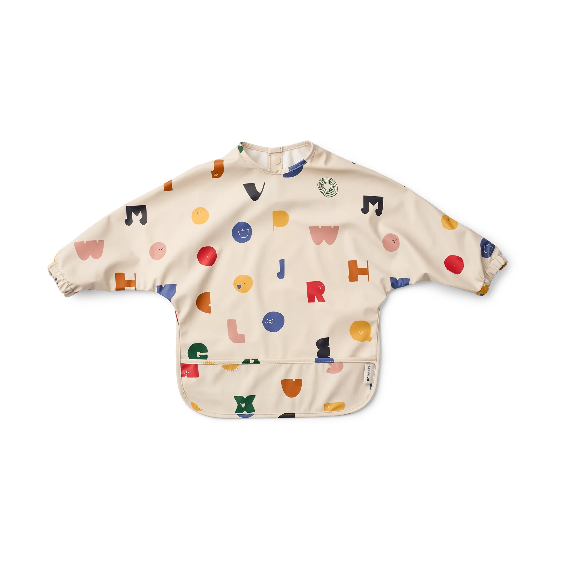 Merle bib with sleeve, 人物-沙色 Liewood