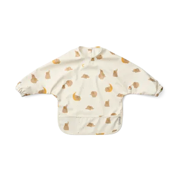 Merle bib with sleeve - 大象-奶油黄 - Liewood
