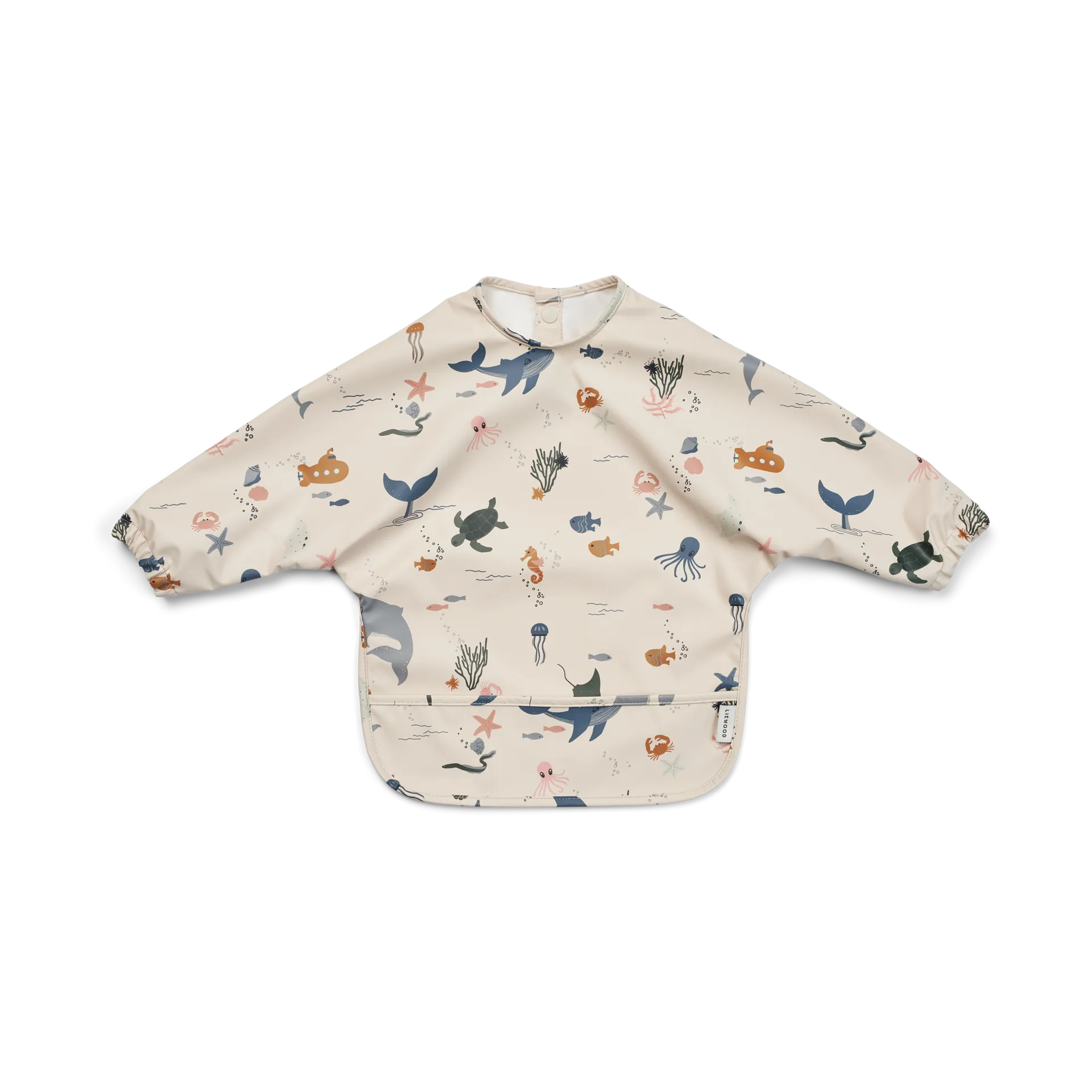 Merle bib with sleeve, Sea creature-Sandy Liewood
