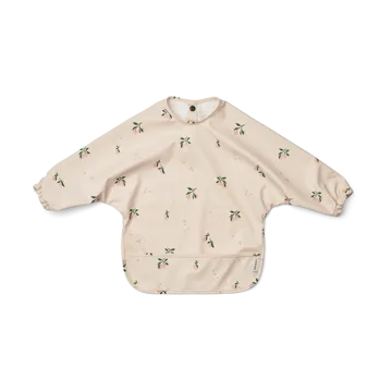 Merle bib with sleeve - 桃色-Sea shell mix - Liewood