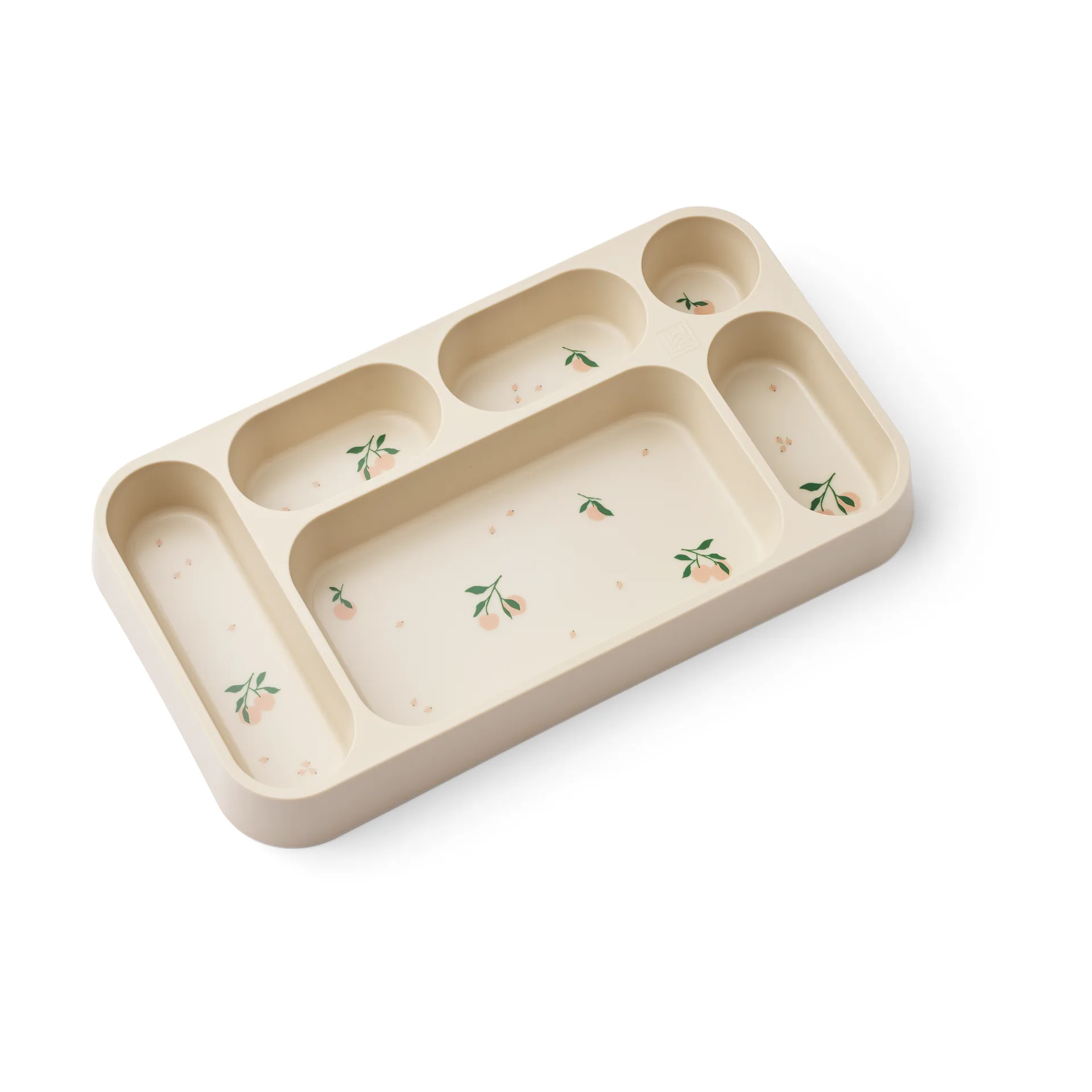 Mosu 盘子 with 6 compartments 17x30 cm, 桃色-Sea shell Liewood