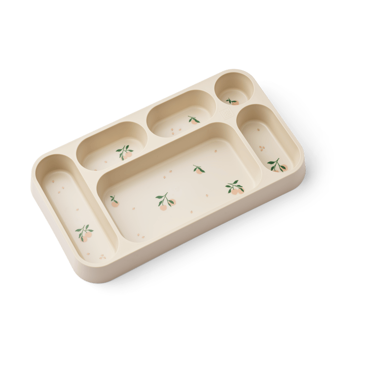 Mosu 盘子 with 6 compartments 17x30 cm - 桃色-Sea shell - Liewood