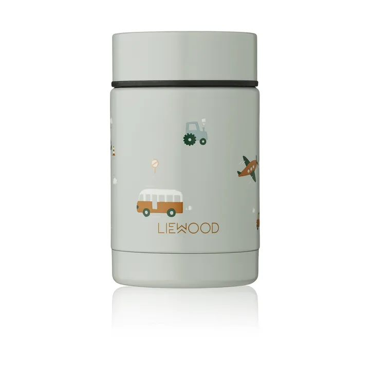 Nadja食物保温瓶 0.25升 - Vehicles-dove 蓝色 mix - Liewood