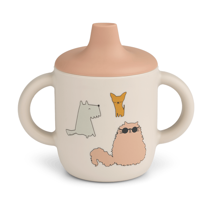Neil sippy 杯子 15 cl - 小猫和小狗-沙色 - Liewood