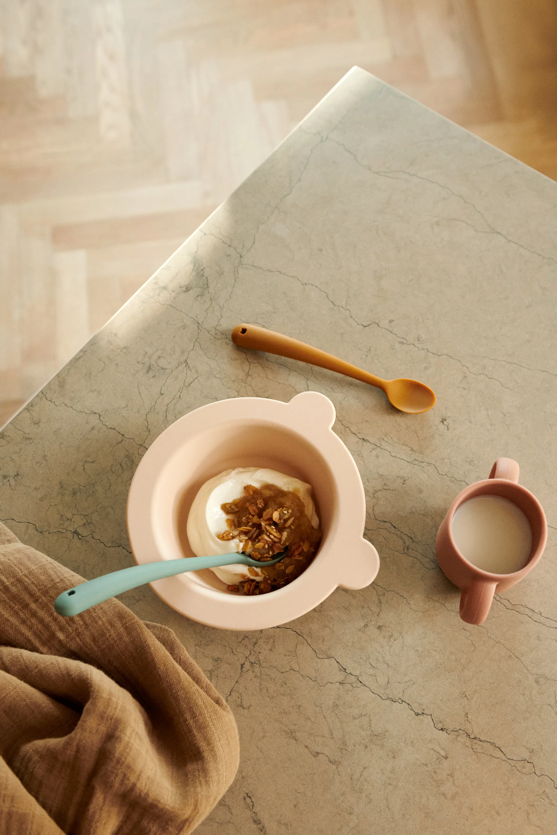 Peony 碗 （带吸盘的） Ø16 cm 2件, Mustard-tuscany 玫瑰色 mix Liewood