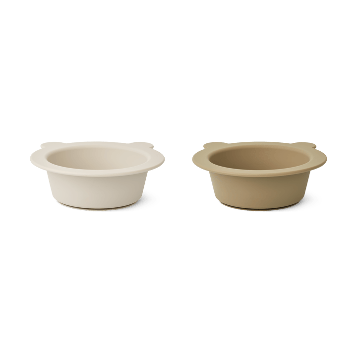 Peony 碗 （带吸盘的） Ø16 cm 2件, Sandy-燕麦色 Liewood
