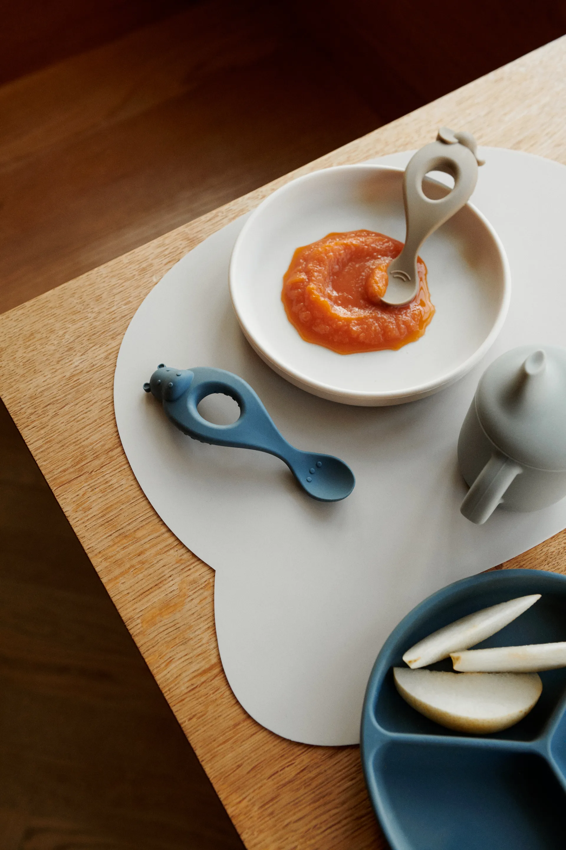 Stacy divided 儿童 盘子 两件套装, Sea 蓝色-Whale 蓝色 Liewood