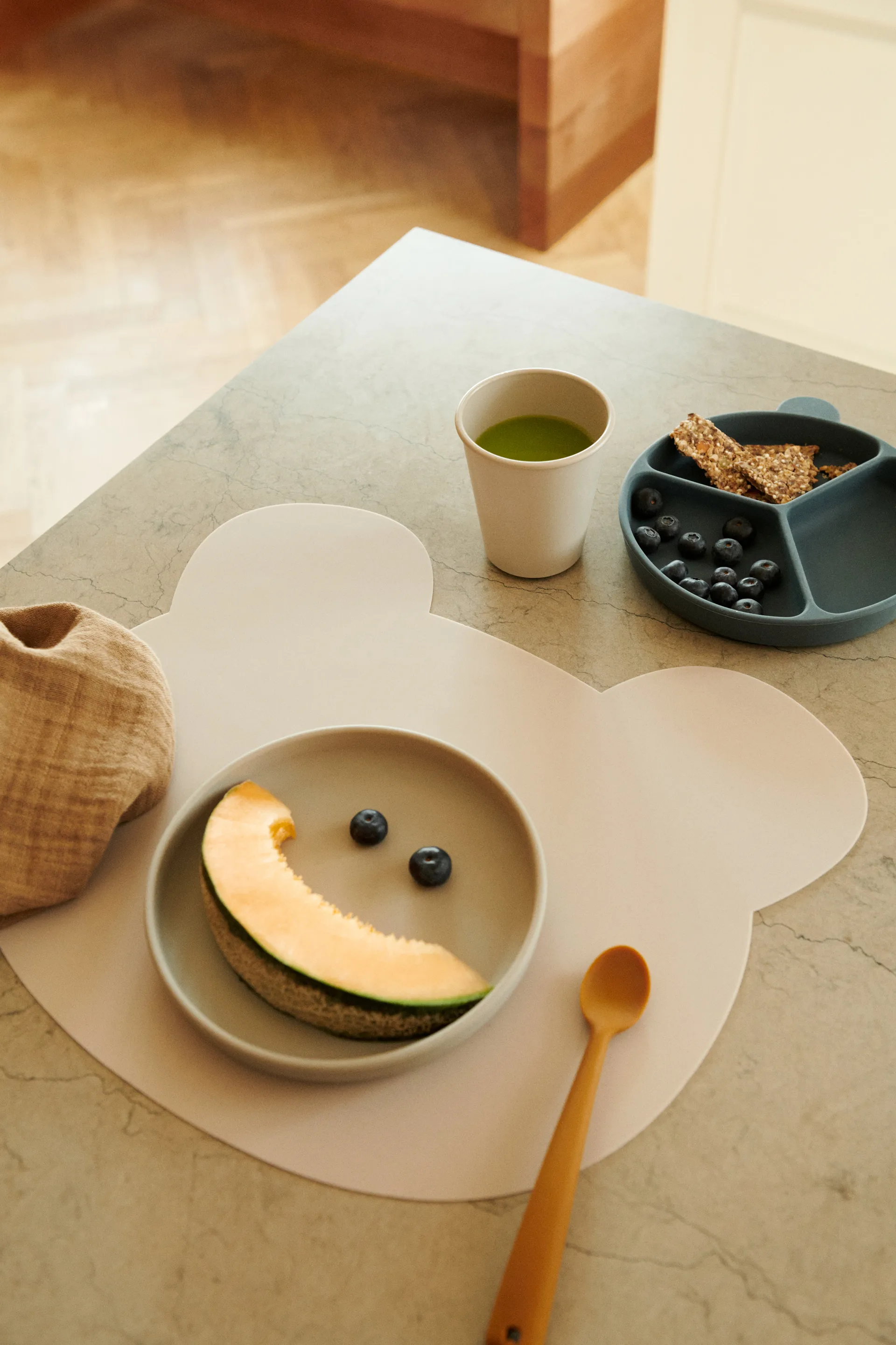 Stacy divided 儿童 盘子 两件套装, Sea 蓝色-Whale 蓝色 Liewood