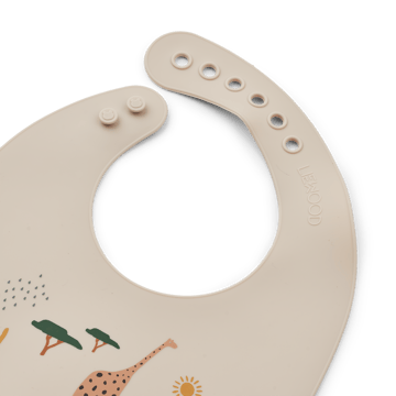 Tilda bib silicone 两件套装 - Safari sandy mix - Liewood