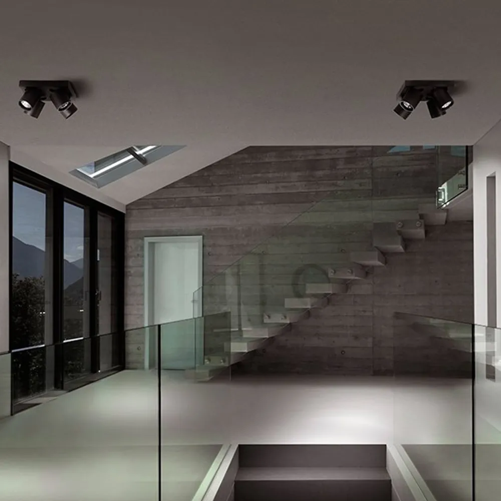 Focus 2壁 and ceiling 灯, 黑色, 3000 kelvin Light-Point