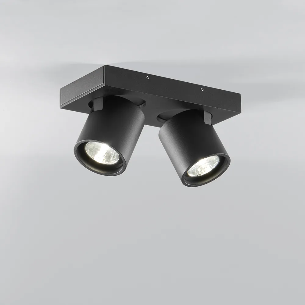 Focus Mini 2壁 and ceiling 灯, 黑色, 2700 kelvin Light-Point