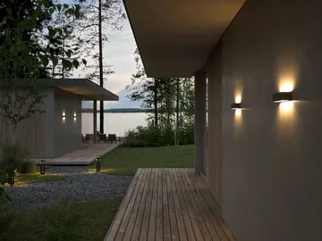 Linea W2 壁灯 switch tune - 黑色, 7x30 cm - Light-Point