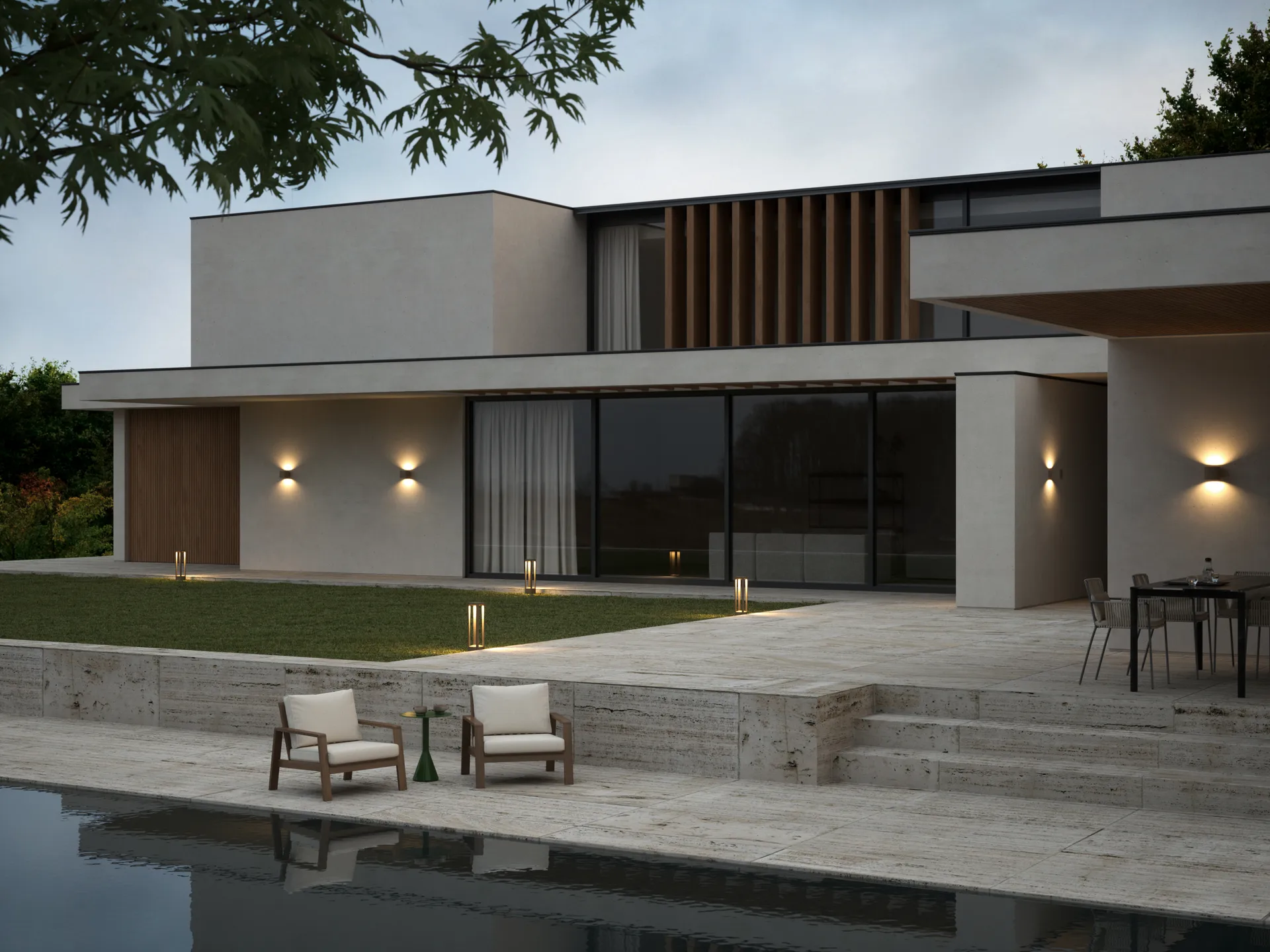 Mirage outdoor 灯 switch tune, 锈红色, 12x48 cm Light-Point